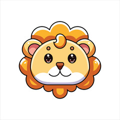 Majestic Colored Lion Head Icon