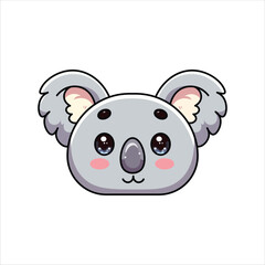 Cute Colored Koala Head Icon