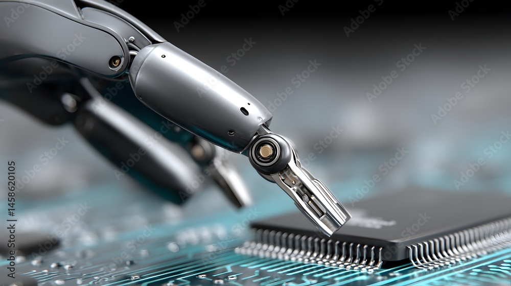 Poster magazine style illustration of a machine learning process featuring artificial intelligence, deep da