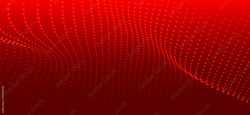 Sticker abstract background with dynamic color wave. futuristic dotted wave of bright particles. colorful ba
