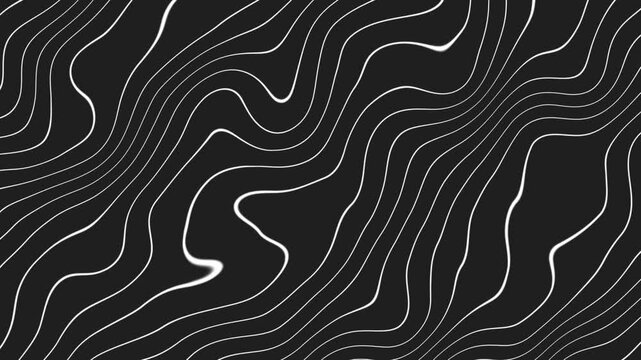 a black and white background with wavy lines