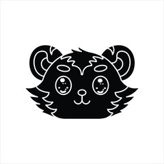 Tiger Head - Silhouette Icon