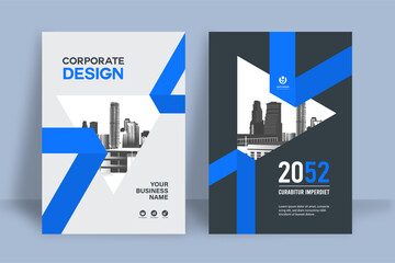 Obraz premium City Background Business Book Cover Design Template