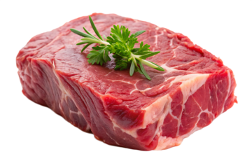 cut of raw meat beef isolated on white background. PNG