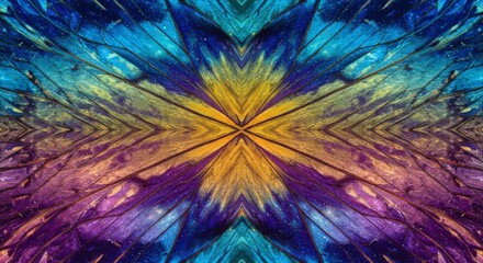 Obraz premium Colorful symmetrical abstract painting design.
