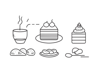 Fresh Dessert Line Art for Modern Vector Art Collections