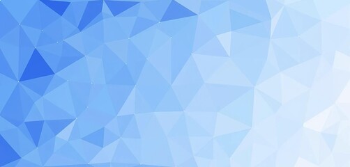 Abstract vibrant blue and white low poly triangle geometric background,  minimalist,  geometric background