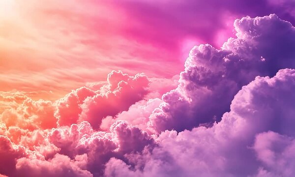 A Colorful Aerial View of Dramatic Clouds at Sunrise or Sunset