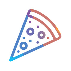 pizza slice , white background, modern design