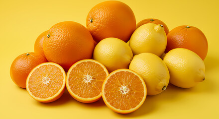 Fresh Citrus Fruits: Oranges, Lemons, and Mandarins