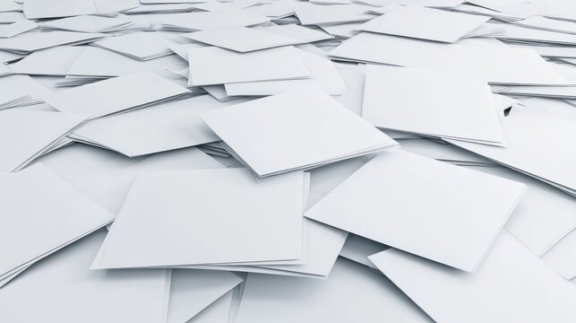 White paper sheets pile texture background mockup