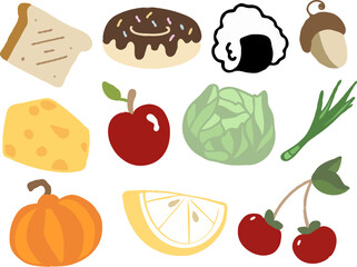set of food icon element vector illustration