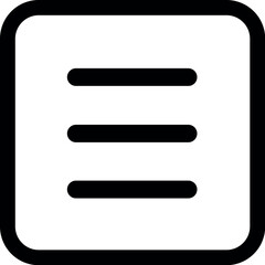 Obraz premium Ícones de Menu Minimalistas em Estilo Flat – UI/UX, Web e Mobile, perfeitos para interfaces de usuário (UI/UX), design de aplicativos mobile, web - Minimalist Menu Icons in Flat Style – UI/UX, Web