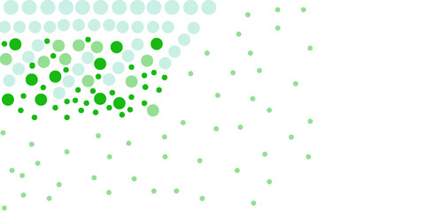 Light Green vector banner with circles, spheres. Abstract spots.