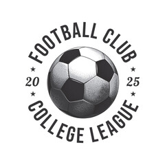 Obraz premium Football club emblem. Original vector illustration in vintage style. T-shirt design.