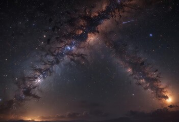 Obraz premium Brilliant celestial display, countless stars ablaze , background, astronomical, stellar objects