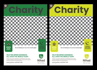 Charity Fundraising Flyer Template Help and Donate Today. set of print flyer or poster template for Charity fundraising event, charity foundation 
