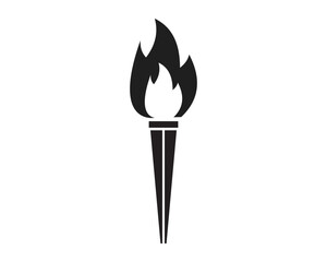 Fire Torch Icons symbol on white background.