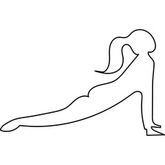 Yoga Pose Line Art