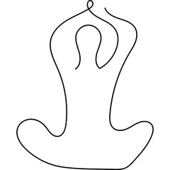 Obraz premium Yoga Pose Line Art