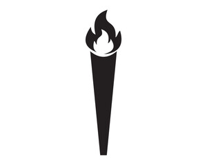 Fire Torch Icons symbol on white background.
