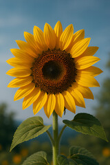 sunflower on blue sky