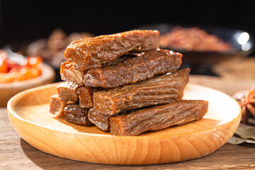 Dried beef jerky, beef strips