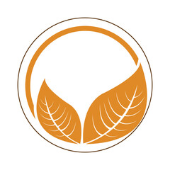 Tobacco leaf logo Icon,Vector logo for natural tobacco 