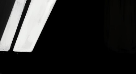 Abstract Black and White Diagonal Lines Against Dark Background