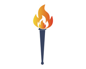 Fire Torch Icons symbol on white background.
