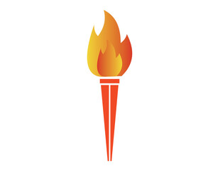 Fire Torch Icons symbol on white background.