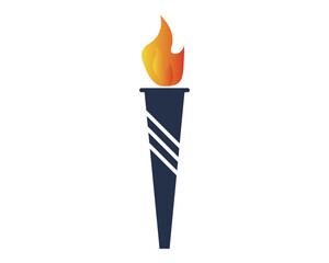Fire Torch Icons symbol on white background.