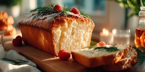 Fluffy Japanese-Style Pound Cake Slice