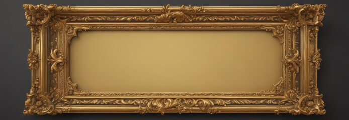 Ornate gold scroll frame, vintage style  Retro royal design , vintage frame, texture, regal