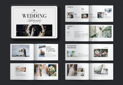 Digital Weldding Photobook Layout Landscape