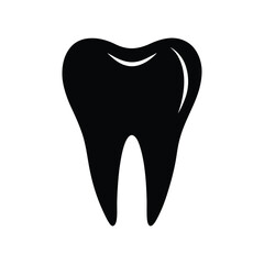 Silhouette art illustration of molar tooth icon.eps