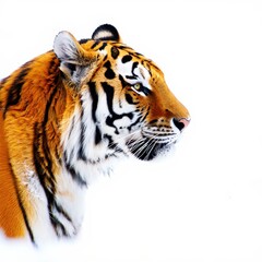 Naklejka premium tiger on white background
