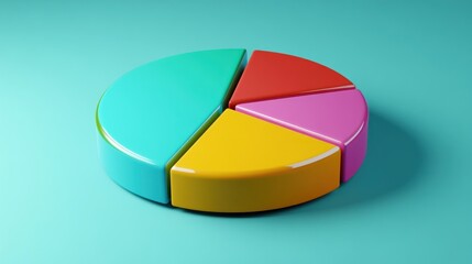 Obraz premium Colorful pie chart graphic (1)