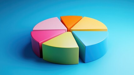 Obraz premium Colorful pie chart graphic design