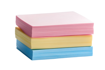 Stack of colorful notepads