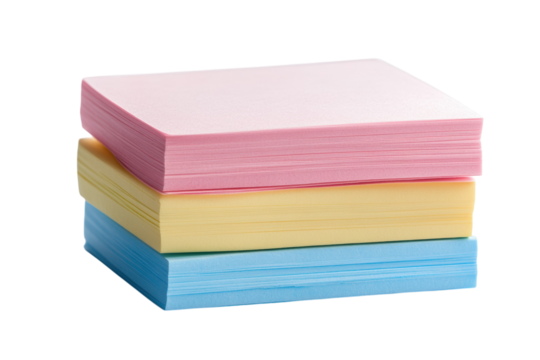 Stack of colorful notepads