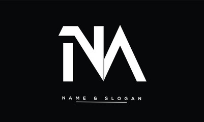 Fototapeta premium NA, AN Abstract Letters Logo Monogram