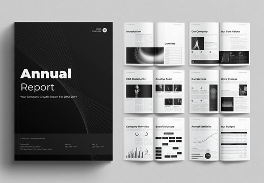 Annual Report Layout Design Template