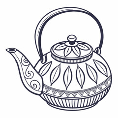 tea pot , white background
