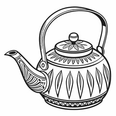 tea pot , white background