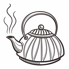 tea pot , white background