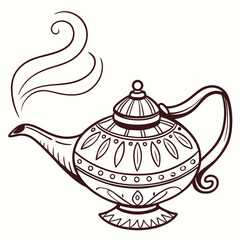 tea pot , white background