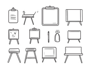 Digital Whiteboard Line Art Minimalist Design for Creative Projects