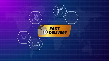 Fast delivery same day express product shipment rush rapid customer buy online golden button tag