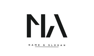 Obraz premium NA, AN Abstract Letters Logo Monogram